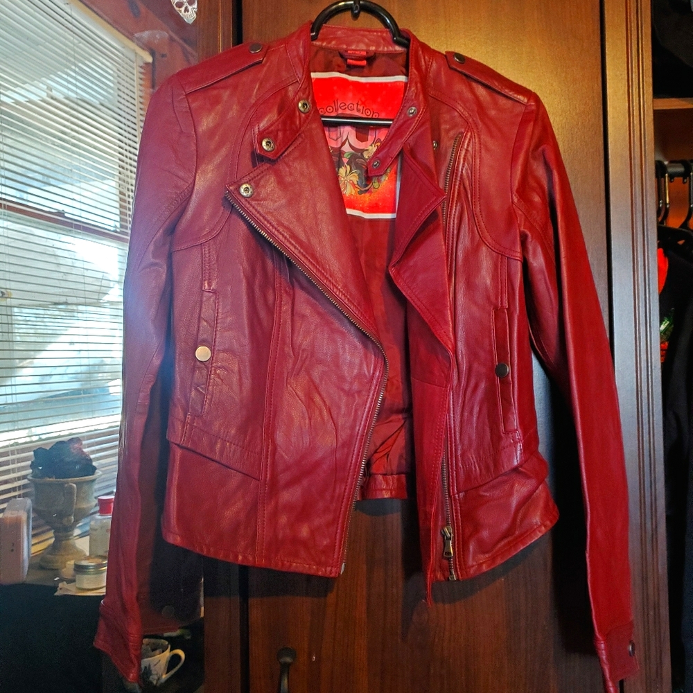 bp Red Leather Jacket